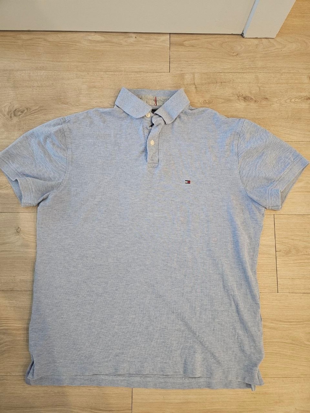 Tommy Hilfiger Sky Blue Men's Polo with Signature Logo